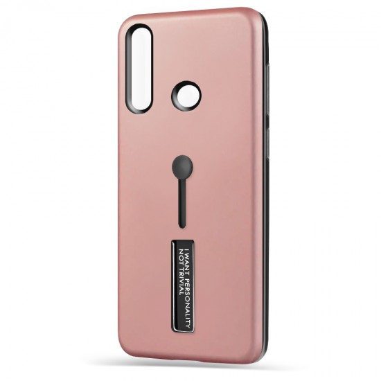 Husa Spate Hard Case Stand pentru Huawei Y6P - Rose