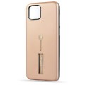 Husa Spate Hard Case Stand pentru iPhone 11 Gold