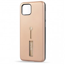 Husa Spate Hard Case Stand pentru iPhone 12 Mini Gold