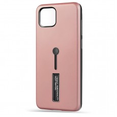 Husa Spate Hard Case Stand pentru iPhone 12 Pro Max Rose