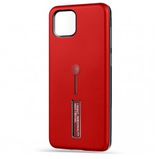 Husa Spate Hard Case Stand pentru iPhone 12 Pro Max Rosu