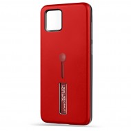 Husa Spate Hard Case Stand pentru Huawei P40 Lite - Rosu