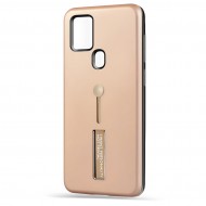 Husa Spate Hard Case Stand pentru Samsung A21s - Gold