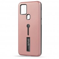 Husa Spate Hard Case Stand pentru Samsung A21s - Rose Husa Spate Hard Case Stand pentru Samsung A21s - Rose
