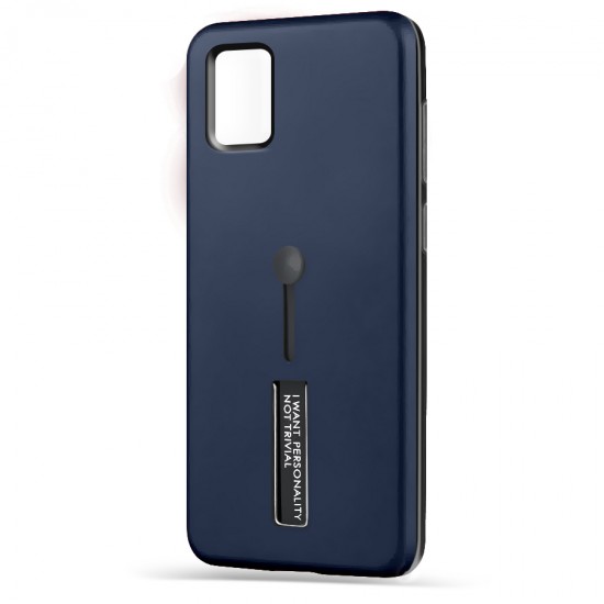 Husa Spate Hard Case Stand Samsung A51 Albastru