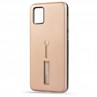 Husa Spate Hard Case Stand pentru Samsung A71 - Gold Husa Spate Hard Case Stand pentru Samsung A71 - Gold