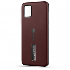 Husa Spate Hard Case Stand pentru Samsung A71 - Maro Husa Spate Hard Case Stand pentru Samsung A71 - Maro