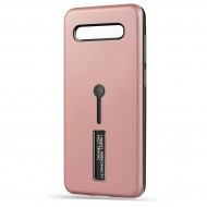 Husa Spate Hard Case Stand pentru Samsung Galaxy S10 - Rose Husa Spate Hard Case Stand pentru Samsung Galaxy S10 - Rose