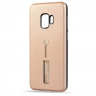 Husa Spate Hard Case Stand pentru Samsung S9 - Gold