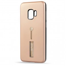 Husa Spate Hard Case Stand pentru Samsung S9 - Gold Husa Spate Hard Case Stand pentru Samsung S9 - Gold