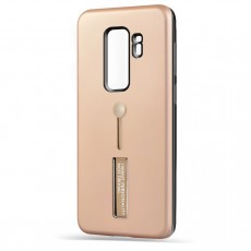 Husa Spate Hard Case Stand pentru Samsung S9+ - Gold