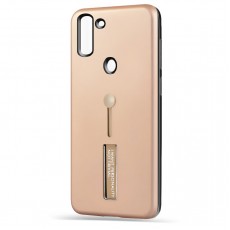 Husa Spate Hard Case Stand pentru Samsung M11 - Gold