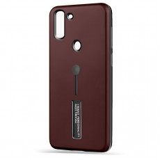 Husa Spate Hard Case Stand pentru Samsung M11 - Maro