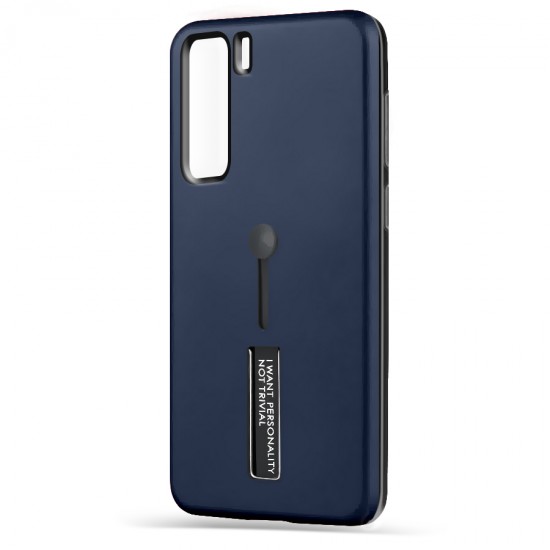 Husa Spate Hard Case Stand pentru Huawei P40 Lite 5G  - Albastru