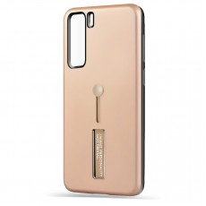 Husa Spate Hard Case Stand pentru Huawei P40 Lite 5G - Gold