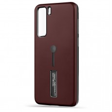 Husa Spate Hard Case Stand pentru Huawei P40 Lite 5G - Maro
