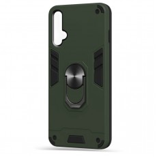 Husa spate Hybrid Case Stand pentru Huawei Nova 5T - Army Husa spate Hybrid Case Stand pentru Huawei Nova 5T - Army