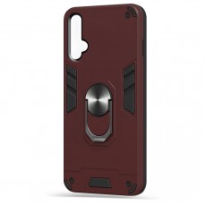 Husa spate Hybrid Case Stand pentru Huawei Nova 5T - Visiniu