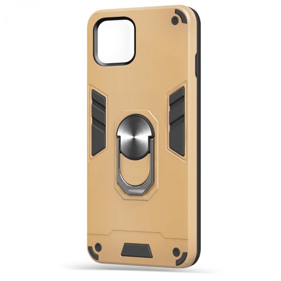 Husa spate Hybrid Case Stand pentru iPhone 12 Pro - Gold