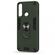 Husa spate Hybrid Case Stand pentru Huawei P40 Lite E - Army