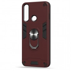 Husa spate Hybrid Case Stand pentru Huawei P40 Lite E - Visiniu