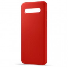 Husa Spate Silicon Line pentru Samsung S10+ - Rosu Husa Spate Silicon Line pentru Samsung S10+ - Rosu