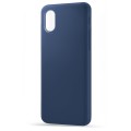 Husa Spate Silicon Line pentru iPhone X -Albastru