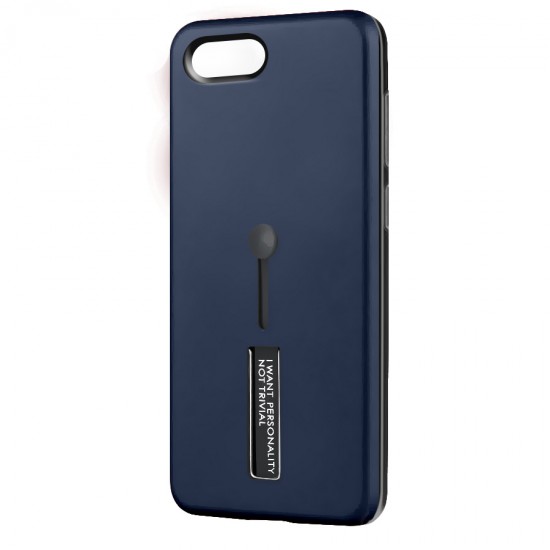 Husa Spate Hard Case Stand pentru iPhone 7 Albastru