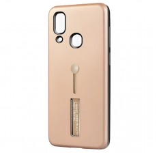 Husa Spate Hard Case Stand pentru Samsung A40 - Gold Husa Spate Hard Case Stand pentru Samsung A40 - Gold