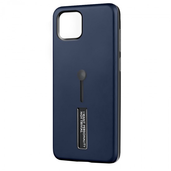 Husa Spate Hard Case Stand pentru iPhone 11 Pro Max Albastru