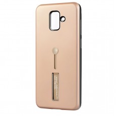Husa Spate Hard Case Stand pentru Samsung J6+ 2018 - Gold Husa Spate Hard Case Stand pentru Samsung J6+ 2018 - Gold