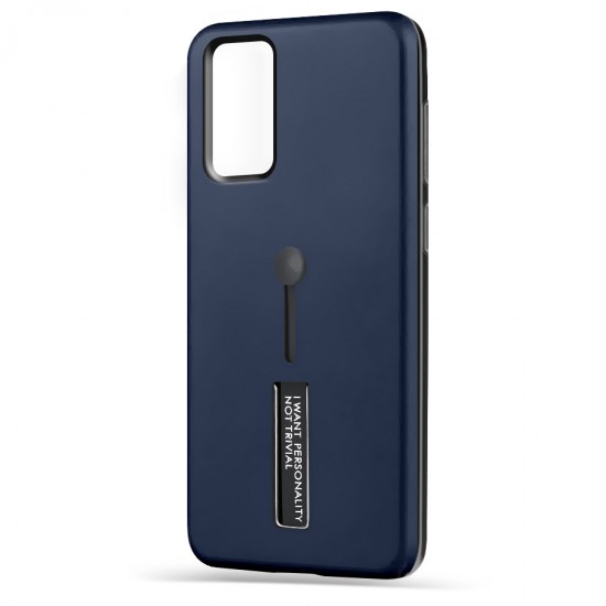 Husa Spate Hard Case Stand pentru Samsung S20 - Albastru