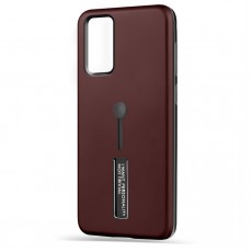 Husa Spate Hard Case Stand pentru Samsung S20 - Maro Husa Spate Hard Case Stand pentru Samsung S20 - Maro