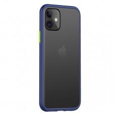 Husa spate Button Case pentru iPhone 11 Pro Max - Albastru / Verde Husa spate Button Case pentru iPhone 11 Pro Max - Albastru / Verde