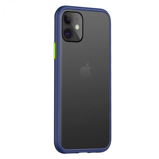 Husa spate Button Case pentru iPhone 11 Pro Max - Albastru / Verde
