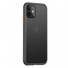 Husa spate Button Case pentru iPhone 11 Pro Max - Negru / Rosu Husa spate Button Case pentru iPhone 11 Pro Max - Negru / Rosu