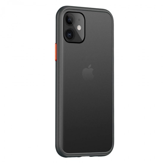 Husa spate Button Case pentru iPhone 11 Pro Max - Negru / Rosu