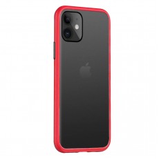 Husa spate Button Case pentru iPhone 11 Pro Max - Rosu / Negru Husa spate Button Case pentru iPhone 11 Pro Max - Rosu / Negru