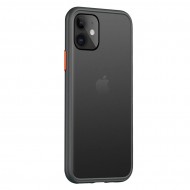 Husa spate Button Case pentru iPhone 11 Pro - Negru / Rosu