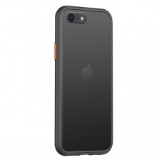 Husa spate Button Case pentru iPhone 7 Plus - Negru / Rosu Husa spate Button Case pentru iPhone 7 Plus - Negru / Rosu