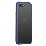 Husa spate Button Case pentru iPhone 8 Plus - Albastru / Verde