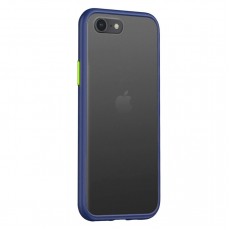 Husa spate Button Case pentru iPhone 8 Plus - Albastru / Verde Husa spate Button Case pentru iPhone 8 Plus - Albastru / Verde