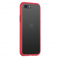 Husa spate Button Case pentru iPhone 8 Plus - Rosu / Negru