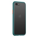 Husa spate Button Case pentru iPhone 8 Plus - Turcoaz / Portocaliu