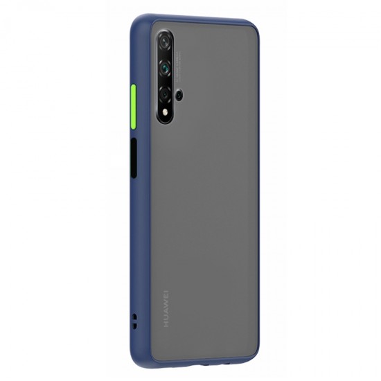 Husa spate Button Case pentru Huawei Nova 5T - Albastru / Verde