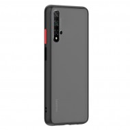 Husa spate Button Case pentru Huawei Nova 5T - Negru / Rosu Husa spate Button Case pentru Huawei Nova 5T - Negru / Rosu