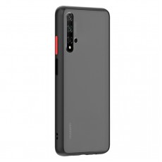 Husa spate Button Case pentru Huawei Nova 5T - Negru / Rosu Husa spate Button Case pentru Huawei Nova 5T - Negru / Rosu
