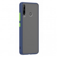 Husa spate Button Case pentru Huawei P40 Lite E - Albastru / Verde