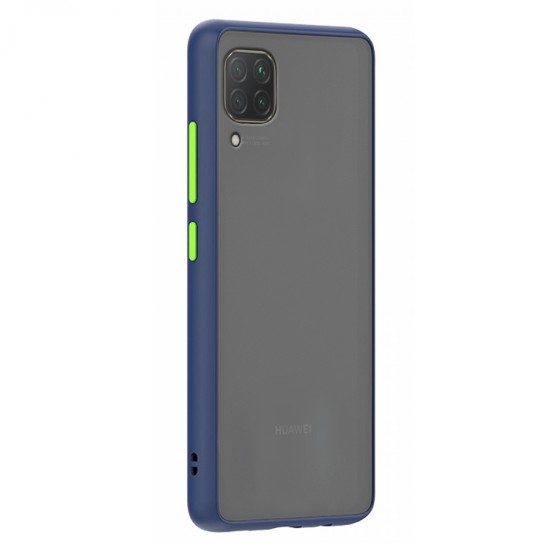 Husa spate Button Case pentru Huawei P40 Lite - Albastru / Verde