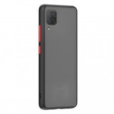 Husa spate Button Case pentru Huawei P40 Lite - Negru / Rosu